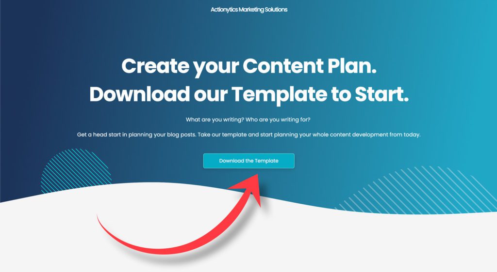 Create your content plan, download the free template